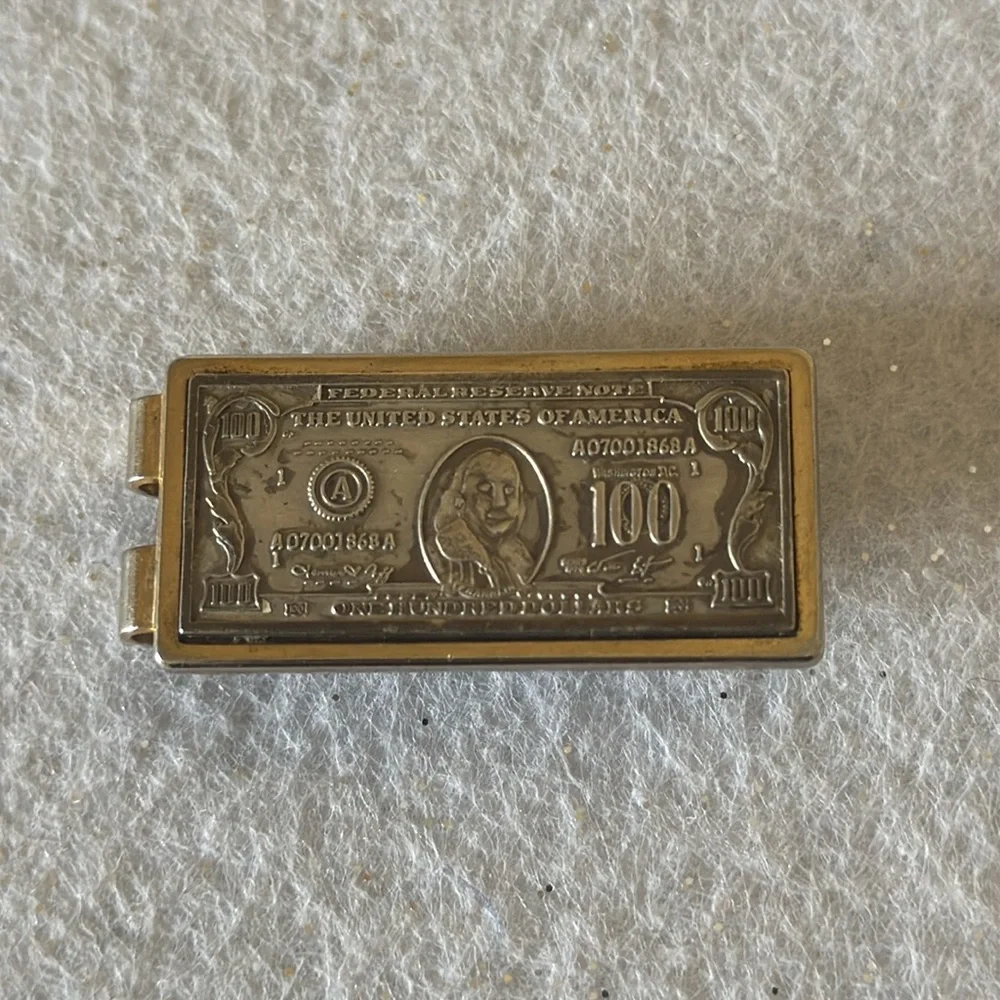 Vintage Anson Gold Tone $100 Money Clip